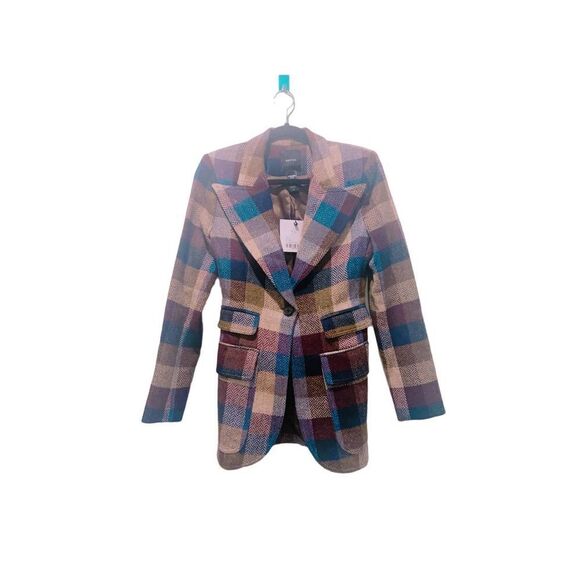 smythe birkin wool blazer peri lumberjack check US2 - Picture 8 of 12